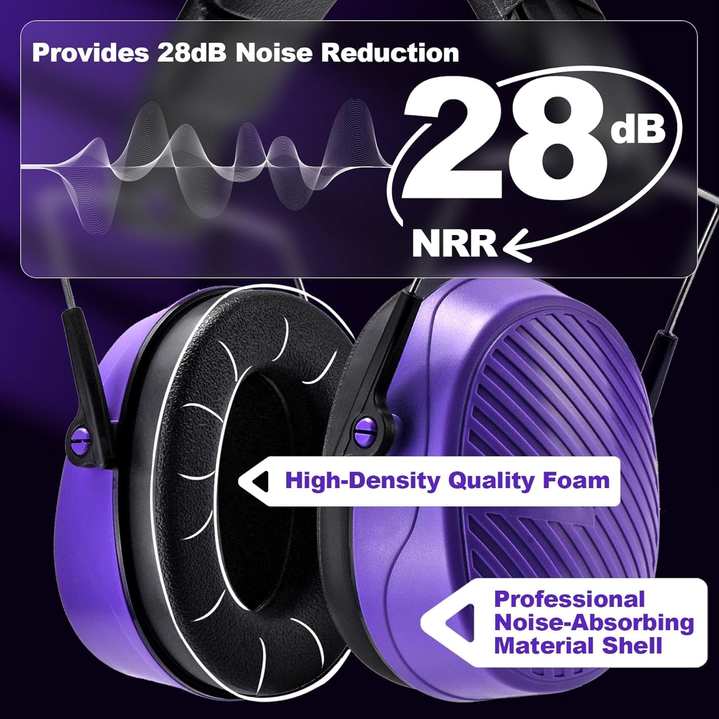 PROHEAR 038 Mowing Special Noise-proof Earmuffs, NRR 28dB, Suitable for Mowing, Shooting, Carpentry, Snow Shoveling, etc.