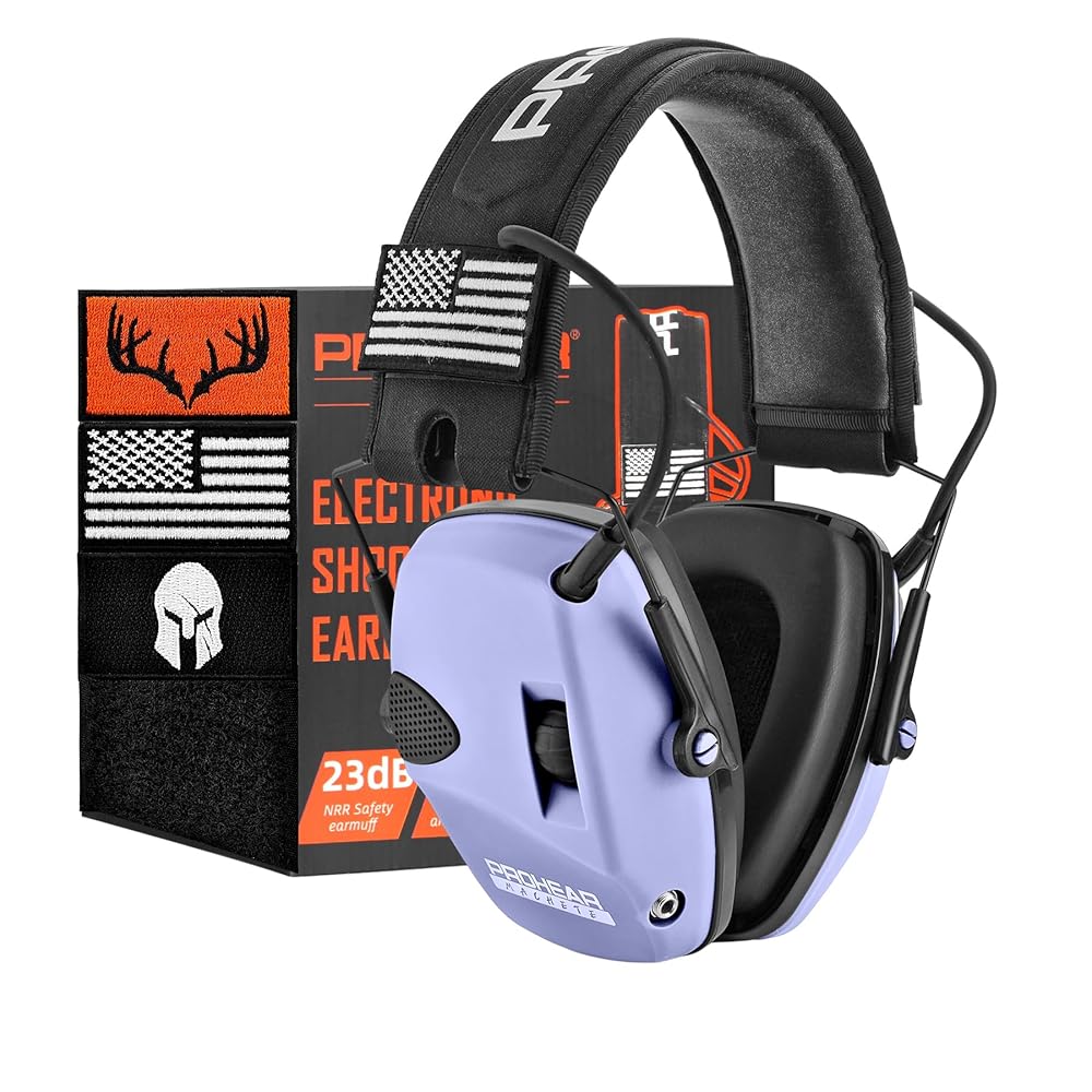 PROHEAR 026 Electronic Shooting Ear Protection – 4X Sound Amplification, NRR 23dB Hunting Ear Muffs