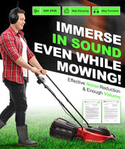 PROHEAR 033 2.0 safety protection noise reduction earmuffs, 5.4 Bluetooth, AM FM radio headset, with rechargeable 2000 mAH battery, suitable for mowing, lawn mowing and other labor protection scenes