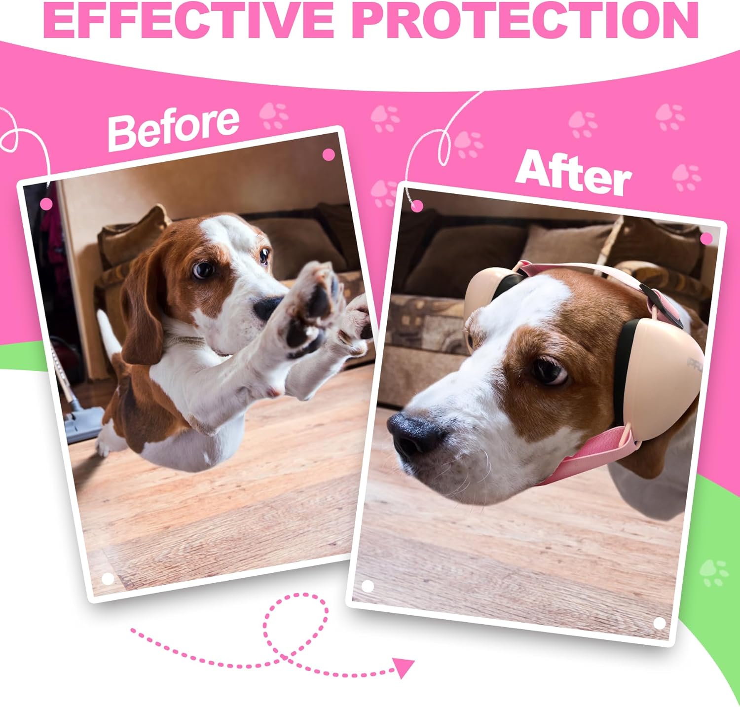 [NEW]PROHEAR Adjustable Noise Reduction Dog Earmuffs, NRR28dB, Fireworks Noise Protection/Summer Lightning/Shooting Range Noise. Protect your pet