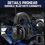 PROHEAR 033 Bluetooth Hearing Protection Headphones-2 pack