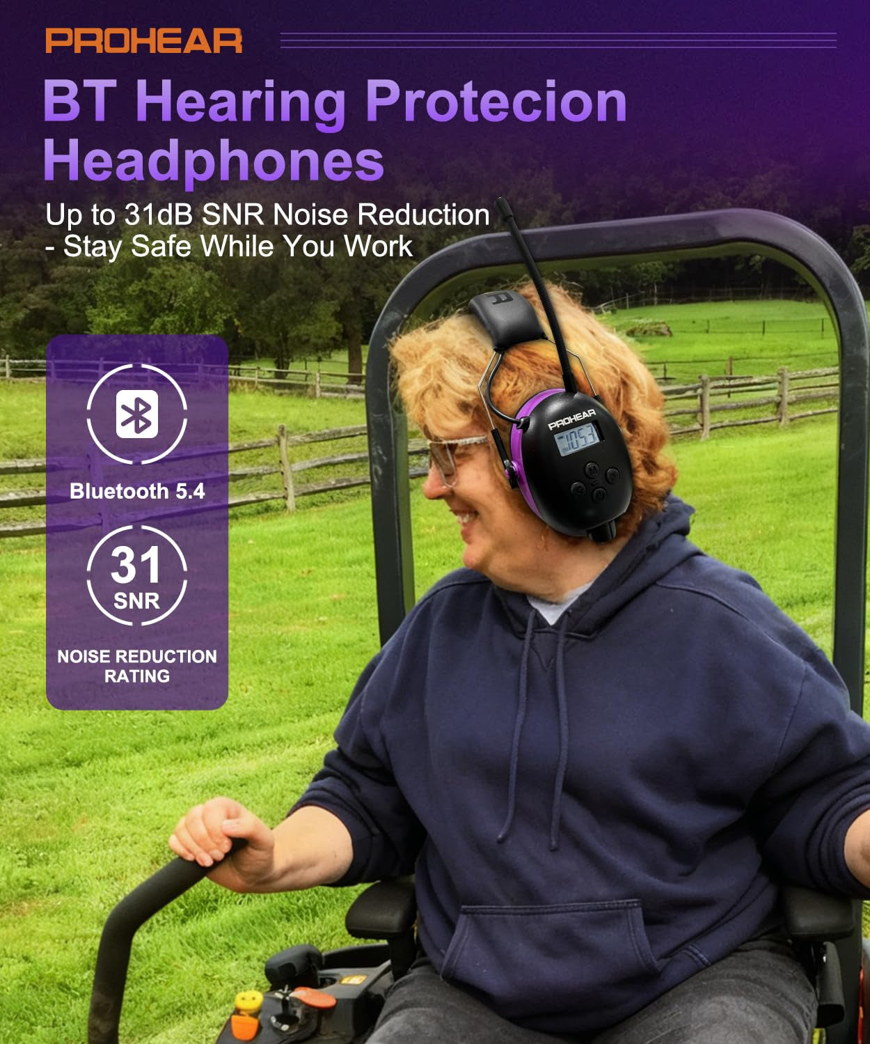 PROHEAR 033 AM FM Bluetooth 5.4 Radio Headphones