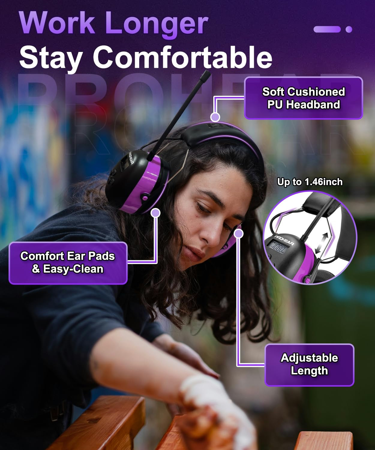 PROHEAR 033 AM FM Bluetooth 5.4 Radio Headphones