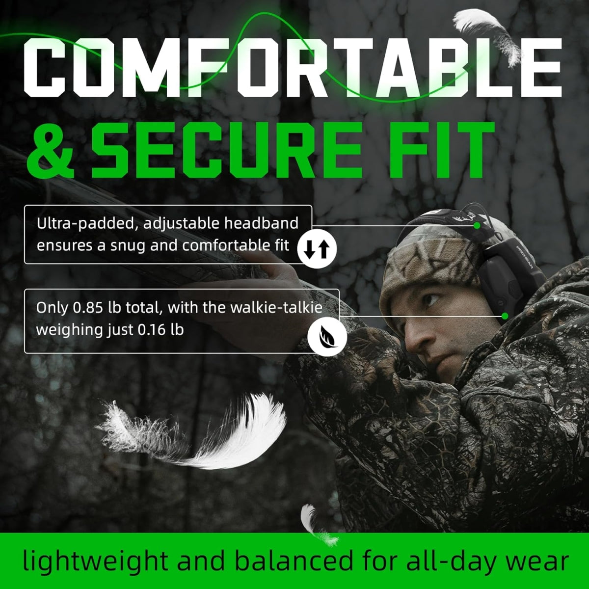 Electronic earmuff walkie-talkie combo pack