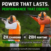 Electronic earmuff walkie-talkie combo pack