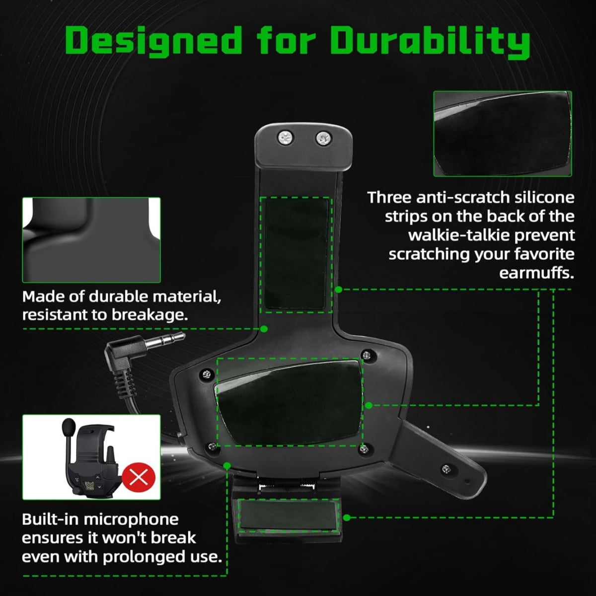 Electronic earmuff walkie-talkie combo pack