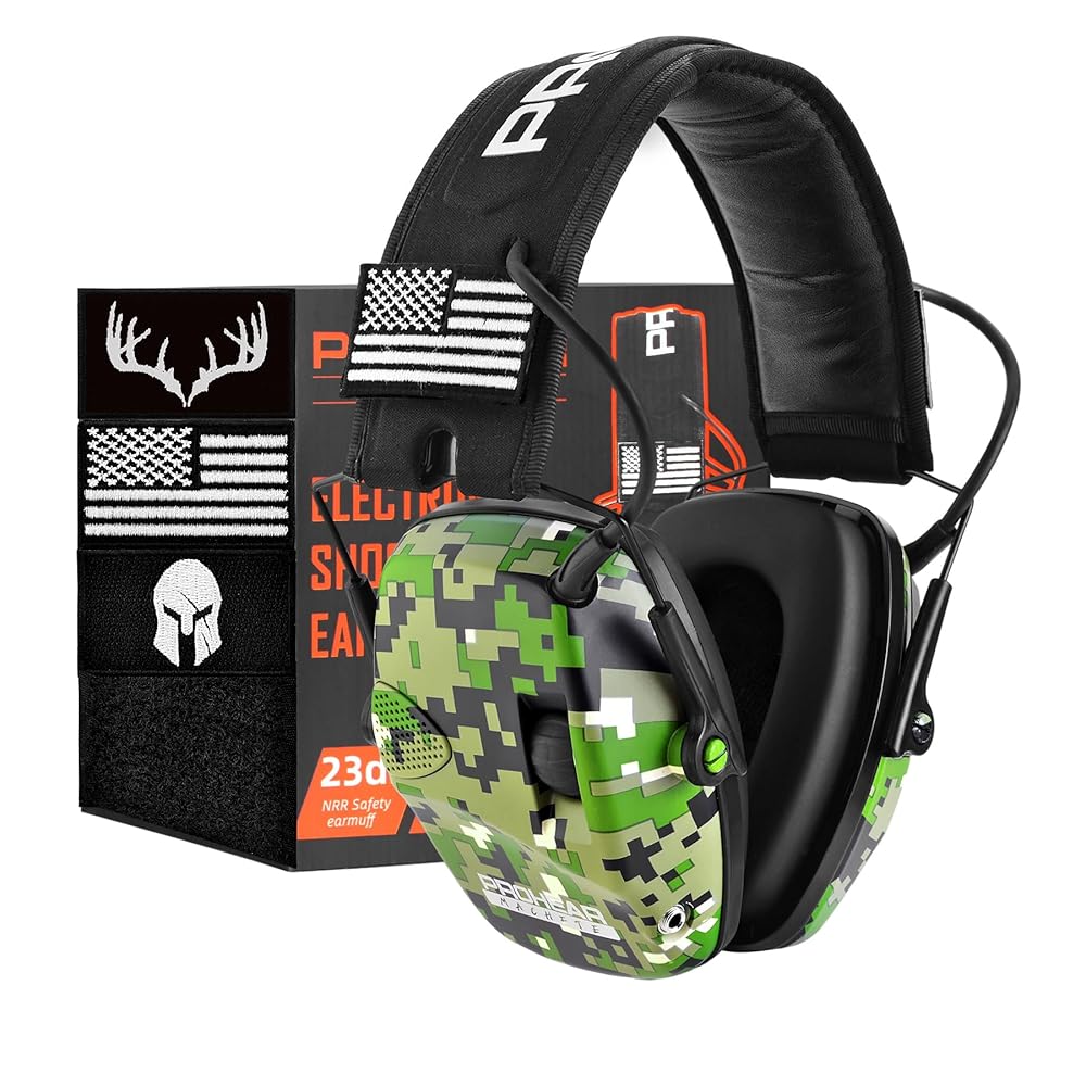 PROHEAR 026 Electronic Shooting Ear Protection – 4X Sound Amplification, NRR 23dB Hunting Ear Muffs