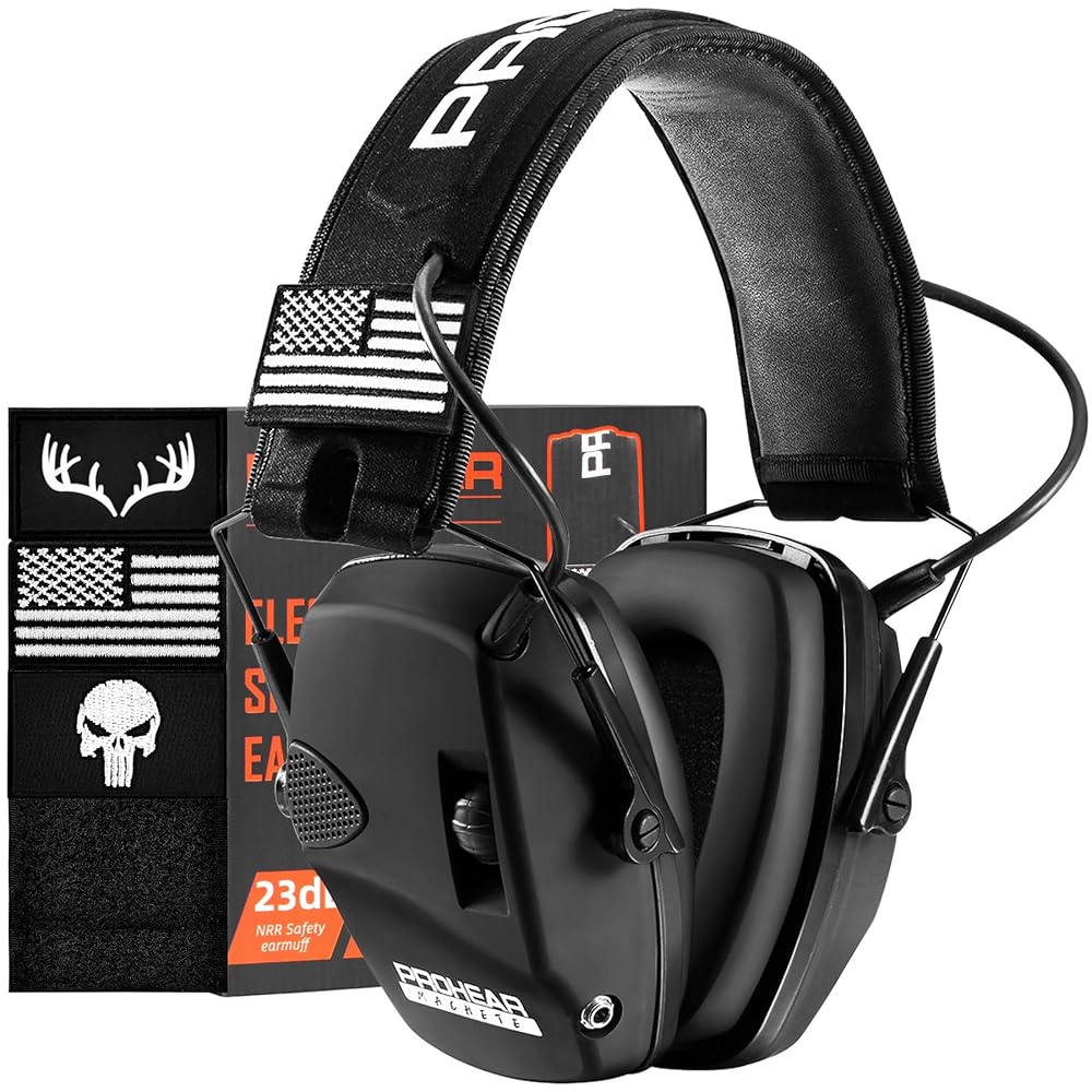 PROHEAR 026 Electronic Shooting Ear Protection – 4X Sound Amplification, NRR 23dB Hunting Ear Muffs