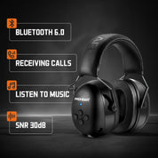 PROHEAR 037 Bluetooth Safety Ear Muffs, Hearing Protection